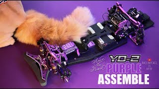 RWD RC DRIFT CHASSIS YOKOMO YD2 SX2 PURPLE ASSEMBLE