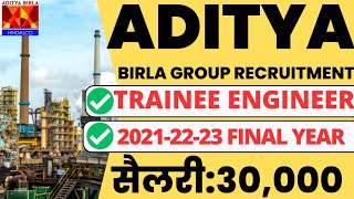 Aditya Birla Group Recruitment 2023 | Diploma Engineer Trainee | Private Jobs | Latest Job Updates