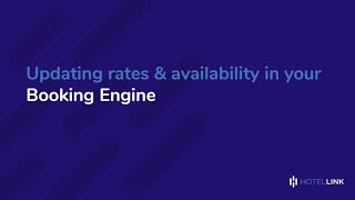 Booking Engine _ Update Rates & Availability