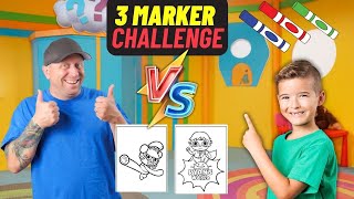 3 MARKER CHALLENGE: RYAN'S WORLD!