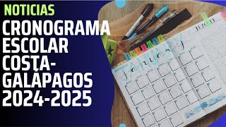 Cronograma Costa-Galápagos 2024 2025