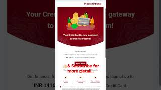 Indusind bank ne mujhe 141641 ka loan offer kiya credit card me  without document | #viral #hindi