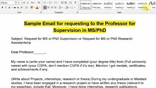 how to write an effective email to a professor for research position|write email for scholarship