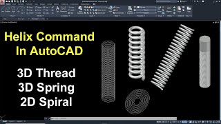 #60 Helix Command In AutoCAD | AutoCAD Helix Command | Helix Command AutoCAD