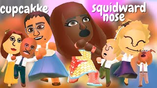 tomodachi life cupcakke - squidward nose