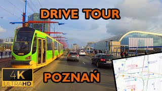 ⁴ᴷ⁶⁰ 🇵🇱 Drive Tour | Poznan, Poland | Downtown | Wilda | Rataje (November 2022) [4K]