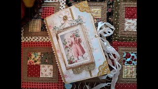 SOLD!  "A Pretty Pastel Christmas" Victorian Junk Journal- papers by Pink Monarch Prints, etc.