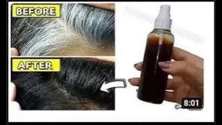 WHITE HAIR TO BLACK AND HAIR GROWTH 30 DAYS OF CASTOR OIL