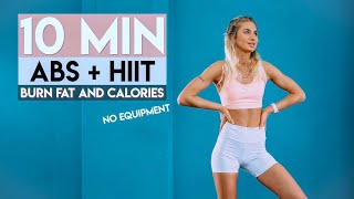 10 MIN ABS + HIIT - burn fat & calories/ No equipment | abs workout, crunch, hiit, lose weight