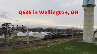 CSX 5489 leads Q635 in Wellington, OH - 11/21/20