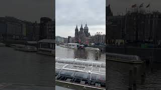 Amsterdam and the river boats #shorts #amsterdam #rivercruise  #boats ​⁠@Kb_Travels