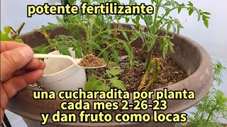 super potente fertilizante natural que pone tus plantas  a dar fruto cómo locas