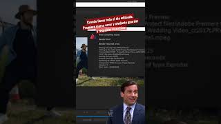 Nunca hay que olvidarse de guardar y respaldar. 😅#humor #premierepro #error #videoediting