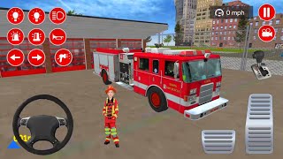 Real Fire Truck Driving Simulator 2023 - New Fire Fighting Firema's Daily Job- Android Gameplay#2