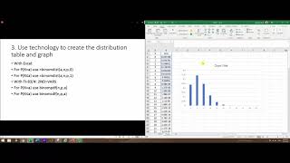 Calculating with a Binomial Probability Distribution using Excel