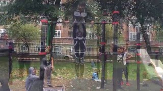 Various grip shotgun muscle ups