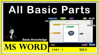 Basic parts of Word Document | MS Word Screen Elements | MS Word Tutorial | Part 3 | in Hindi