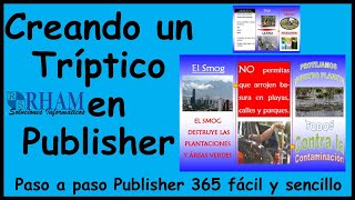 💥 4. Como crear TRIPTICO EN PUBLISHER 2016 | CLASES PARA PROFESORES DE COMPUTACIÓN