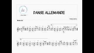 Gitar Notaları  DANSE ALLEMANDE FRANZ HU NTE  Guitar Sheet . Klasik Gitar Notaları .