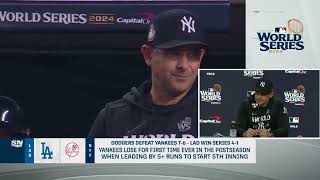 Aaron Boone discusses loss Game 5 of the World Series 🎤