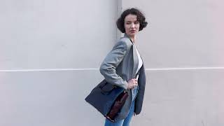 Blue Leather Tote Bag Shoulder Bag for Women – The Scarlet Letter  | Time Resistance Official Video