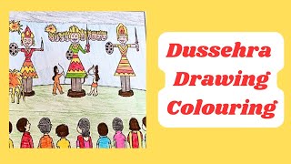 Dusshera Drawing Colouring/Ravan Kumbhkarn and Meghnath drawing colouring/ दशहरा चित्र में रंग भरना