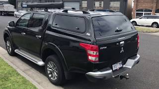 2018 Mitsubishi Triton MQ in Black #X08 with UniUte canopy