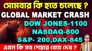 #trading সোমবার মার্কেটে কি হতে চলেছে ? GLOBAL MARKET CRASH !এখন কি সব শেয়ার বেচে দেবো। #stockmarket