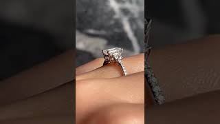 Emerald Cut Three Stone Style Moissanite Engagement Ring #engagmentring #emeraldcut #ytshort #yt