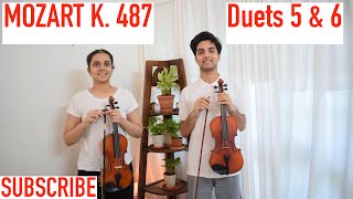 Mozart- Twelve Duets (Violin Version)- Duets 5 and 6- K. 487 (Mozart-Duets for Basset Horns)