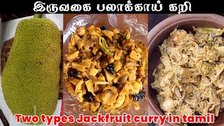 கறி சுவயையே மிஞ்சும் அளவுக்கு இருவகை பலாக்காய் கறி | Two types Jackfruit curry in Tamil 💥Jackfruit