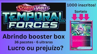 Lucro ou prejuízo booster box FORÇAS TEMPORAIS POKÉMON. Inclui sorteio de 1000 inscritos!