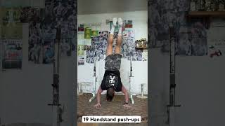 19  #handstand #pushups #training #gym #calisthenics #shortvideo #gym #gymlife #gymworkout #gymshark