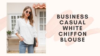 Blooming Jelly Tops Business Casual Chiffon Workwear Blouse