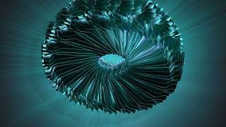 Abstract Animation. Smooth Movement of Circumference on Aqua Background. Free Relaxing Screensaver.