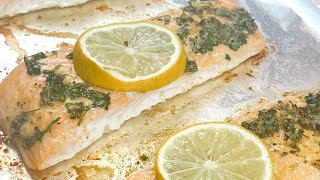 How to make Baked Salmon under 30min | Baked salmom with Galic and mustard