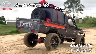 Axial SCX10ii | Killerbody Toyota LC70 | 1:10 Scale RC Crawler Riverside Driving