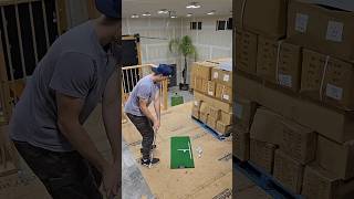 Day 1 HOLE IN ONE in the Warehouse #golf #golflife #golfshorts