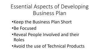 SME- Kinds of Business Plan