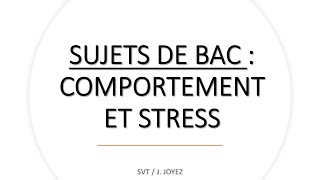 SUJETS BAC STRESS 2