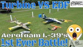 1ST EVER Epic Battle: AeroFoam L-39 Turbine VS AeroFoam L-39 105mm EDF