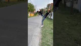 crazy 😜 flips 🔥 on road #shorts #viral #backflip #flips #road #crazy #trending