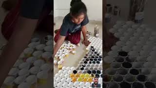 Amazing ganesha painting with CUPS #art #painting #ganesh #shortvideo