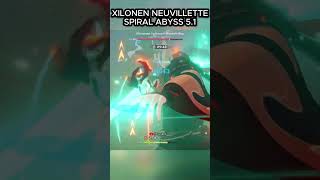 C0 Xilonen Neuvillette Furina Kazuha Team New Spiral Abyss Showcase #xilonen #genshinimpact