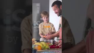 A family making a meal