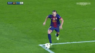 Andres iniesta vs Celtic 2012 English commentary (home )1080!