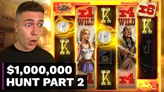 $1000000 BONUS HUNT OPENING - Part 2 🎰 94 Slot Bonuses - Wanted Dead or a Wild & Sweet Bonanza Xmas