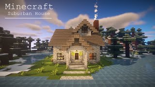 Minecraft: How to build an Aesthetic Suburban House | Easy Survival Tutorial  | CIT Resource packs