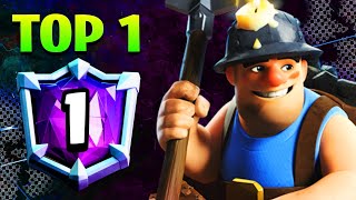 TOP 1 Ladder Push with Miner - Clash Royale