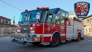 Montréal | Fire Department Pumper 258 Responding in Roxboro